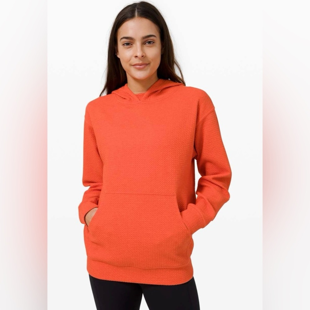 Lululemon All Yours Hoodie *Bubble Dot Heathered Brick / White W3DOIS size 12